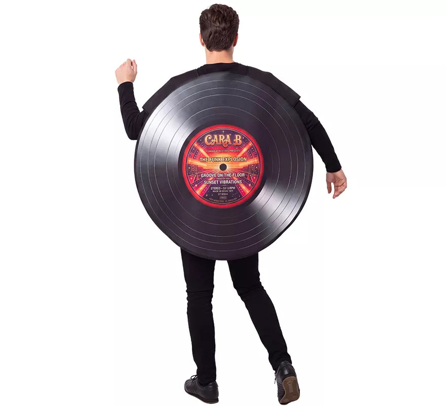 Translation missing: en.Disfraz de Disco de Vinilo Retro para adultos