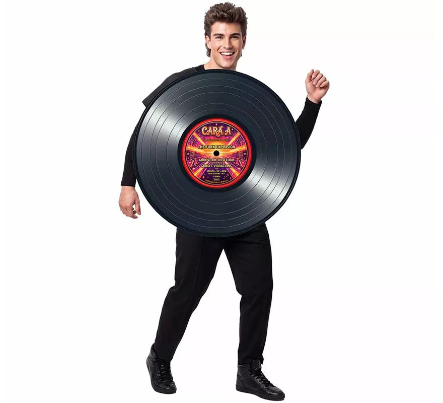 Translation missing: en.Disfraz de Disco de Vinilo Retro para adultos