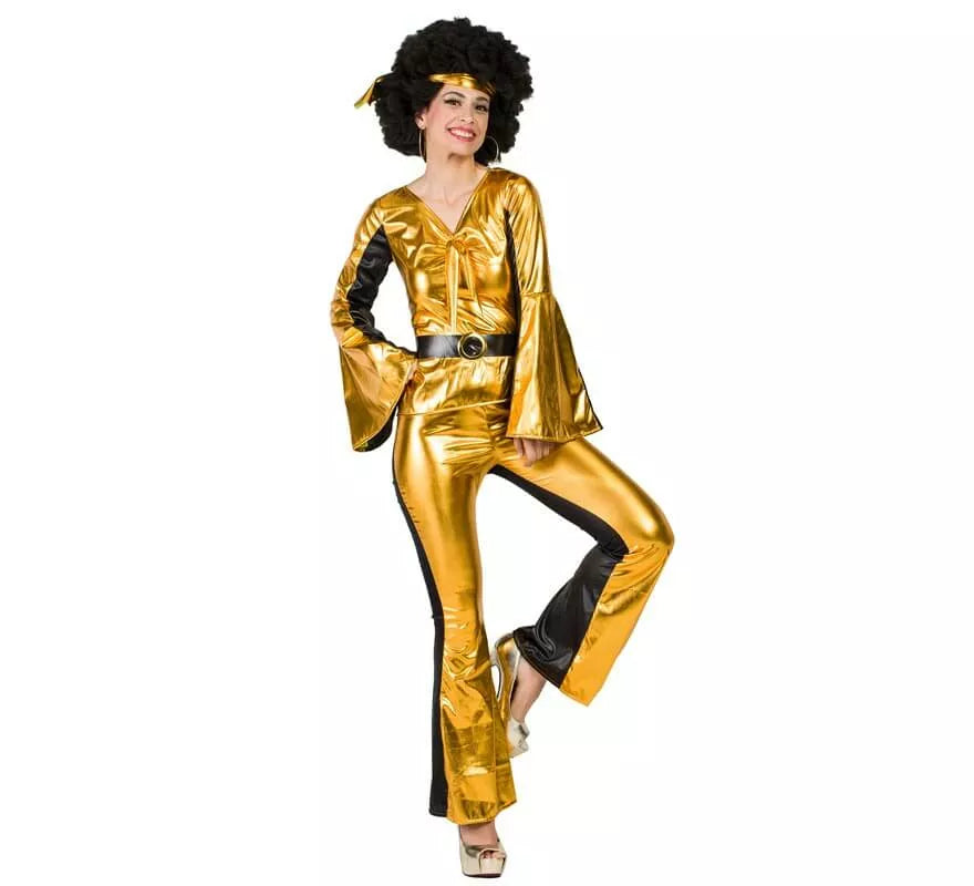 Disfraz de Disco Dorado para mujer