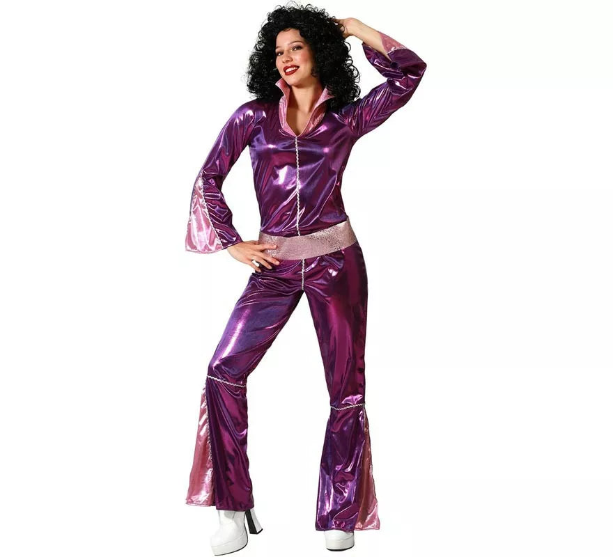 Disfraz de Disco Fucsia para mujer