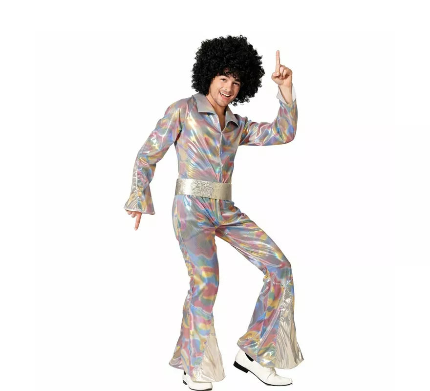 Disfraz de Disco multicolor para hombre