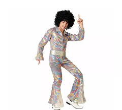 Men's multicoloured disco costume