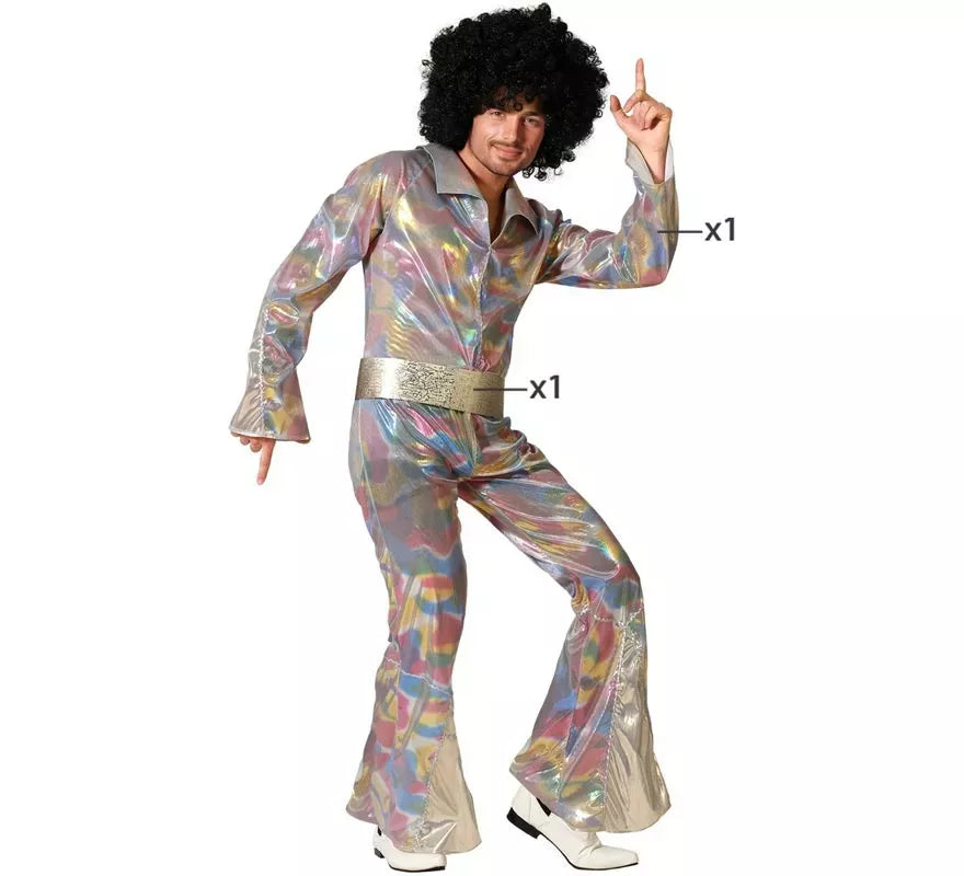 Translation missing: en.Disfraz de Disco multicolor para hombre