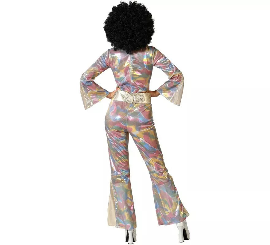 Disfraz de Disco multicolor para mujer