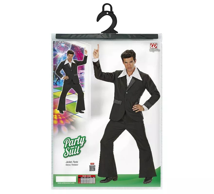 Translation missing: en.Disfraz de Disco Party negro para hombre
