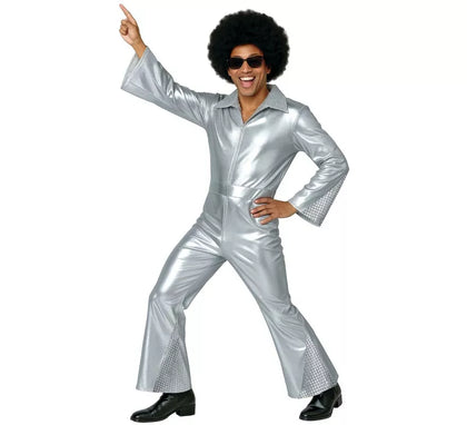 Disfraz de Disco plata para hombre