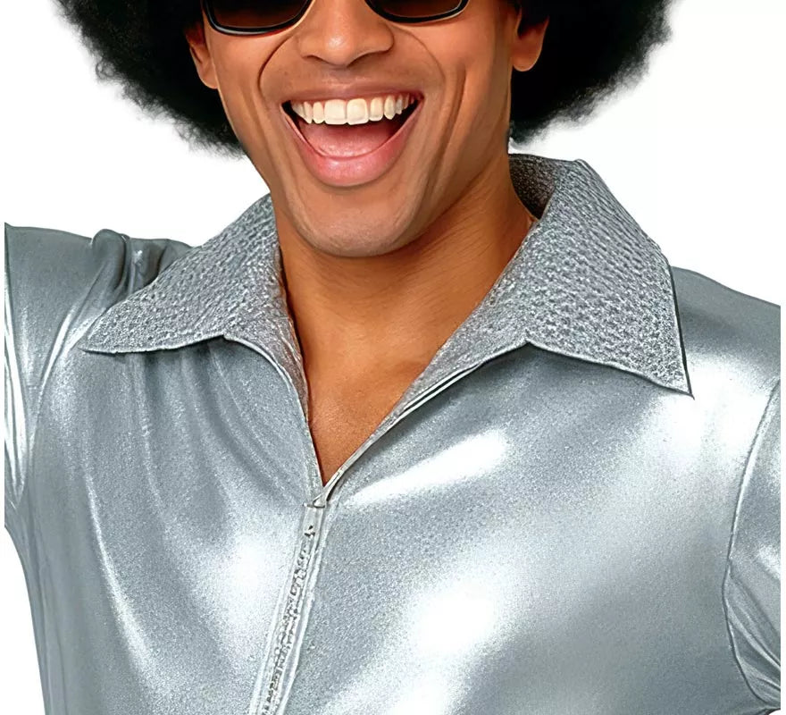 Disfraz de Disco plata para hombre