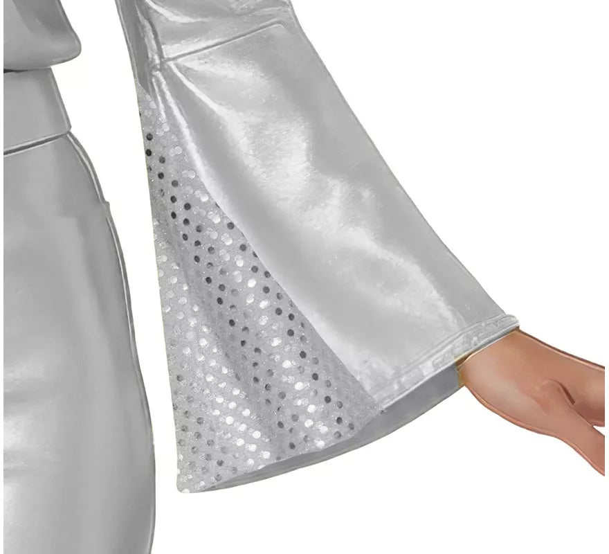 Disfraz de Disco plata para mujer