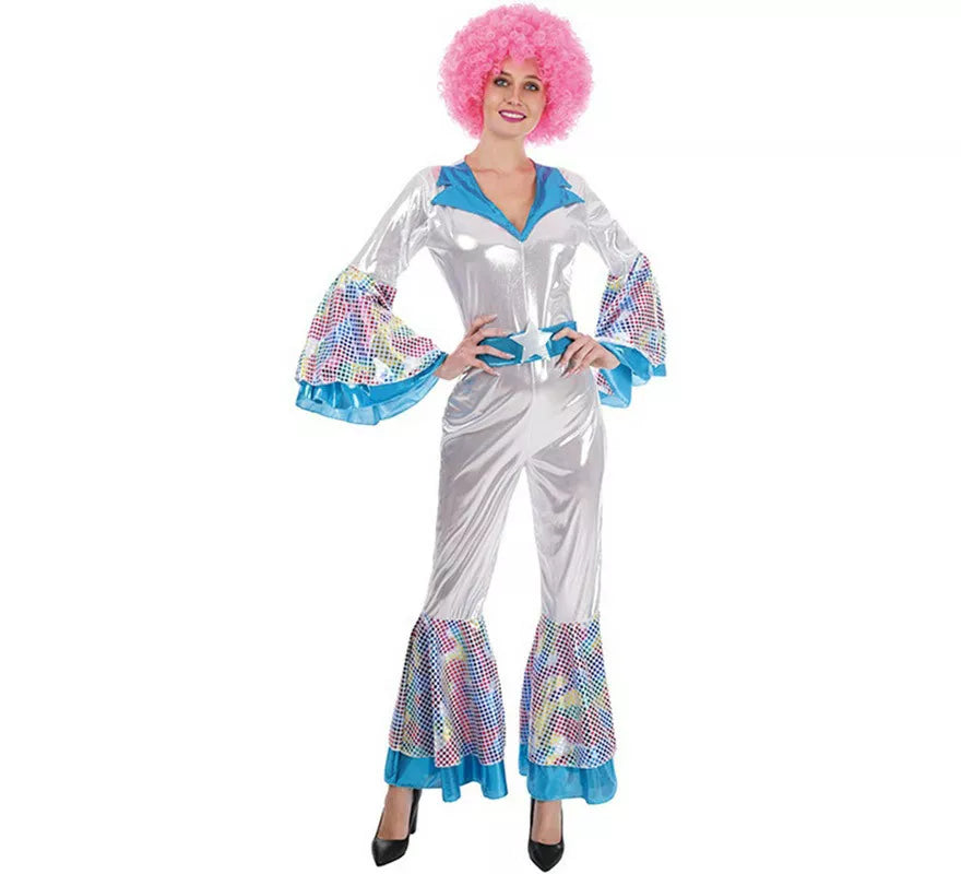 Translation missing: en.Disfraz de Disco Woman plateado para mujer