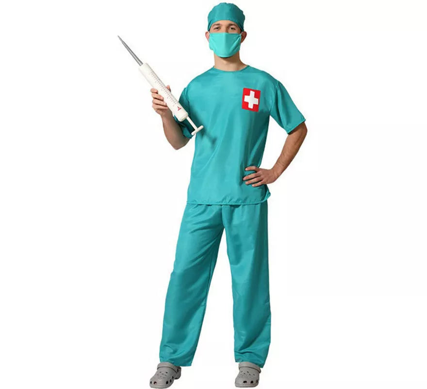 Disfraz de Doctor Azul con Mangas Cortas para Hombre
