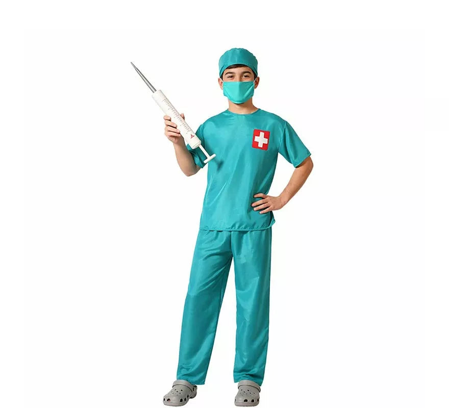 Translation missing: en.Disfraz de Doctor Azul con Mangas Cortas para Hombre