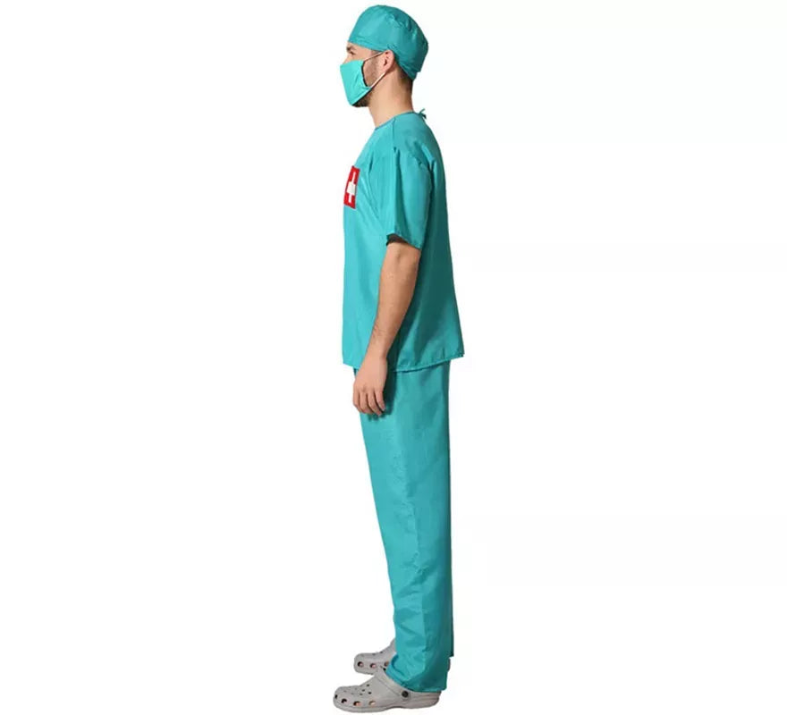 Translation missing: en.Disfraz de Doctor Azul con Mangas Cortas para Hombre
