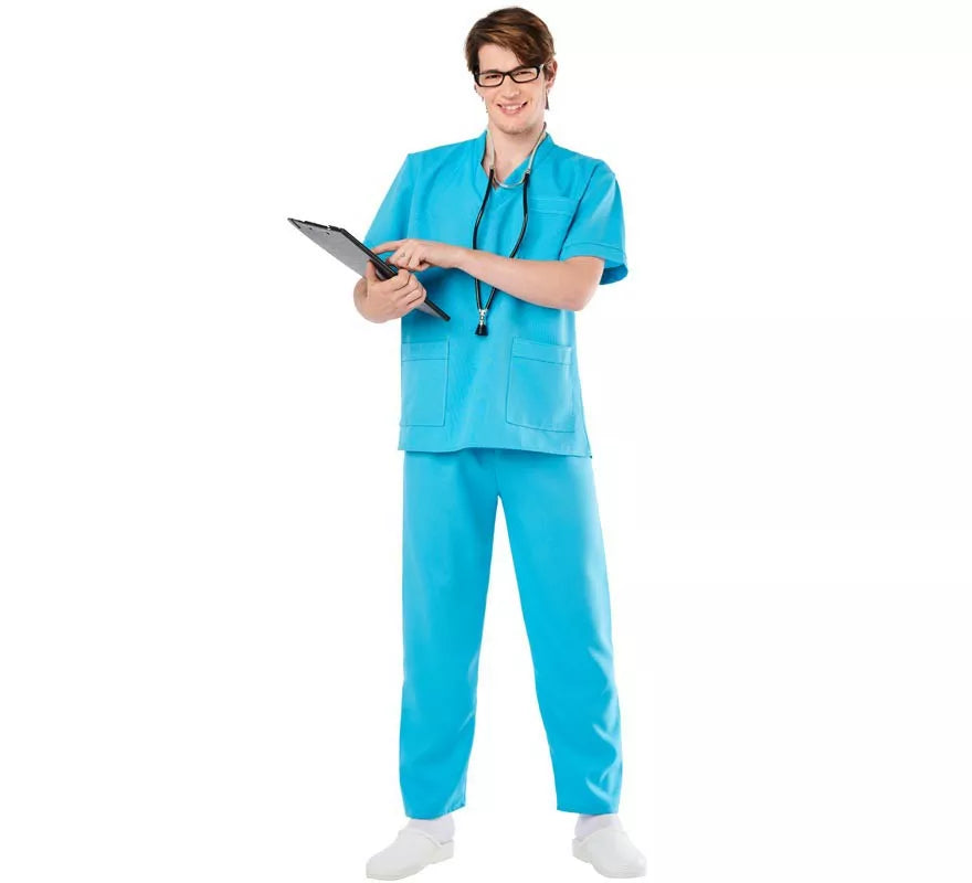 Disfraz de Doctora o Doctor Azul para Adultos