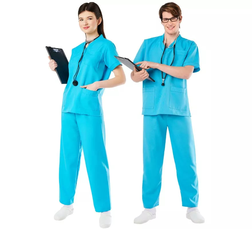 Disfraz de Doctora o Doctor Azul para Adultos