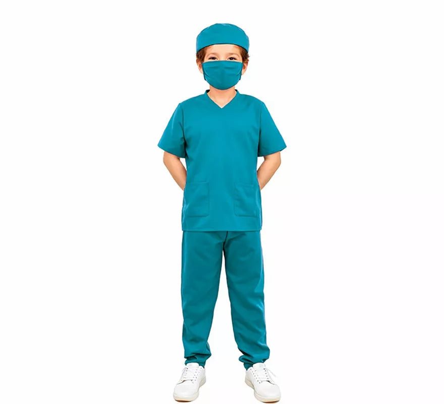 Translation missing: en.Disfraz de Doctora verde para niños