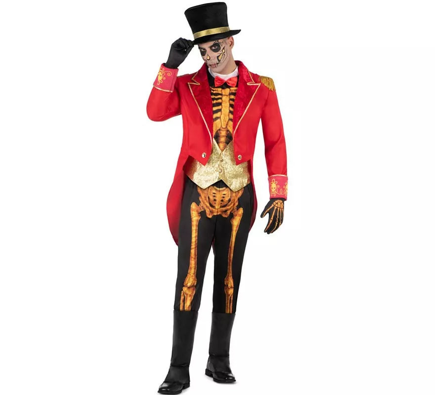 Translation missing: en.Disfraz de Domador Esqueleto con sombrero para hombre