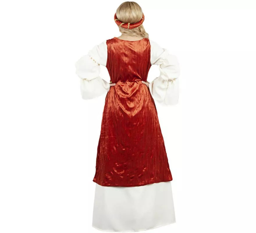 Disfraz de Doña Eleanor rojo y blanco para mujer