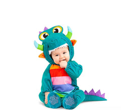 Blue dragon costume with hood for baby