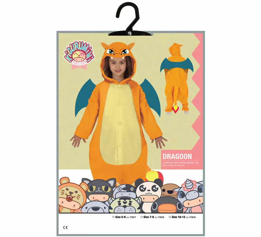Translation missing: es.Disfraz de Dragón Naranja para niños