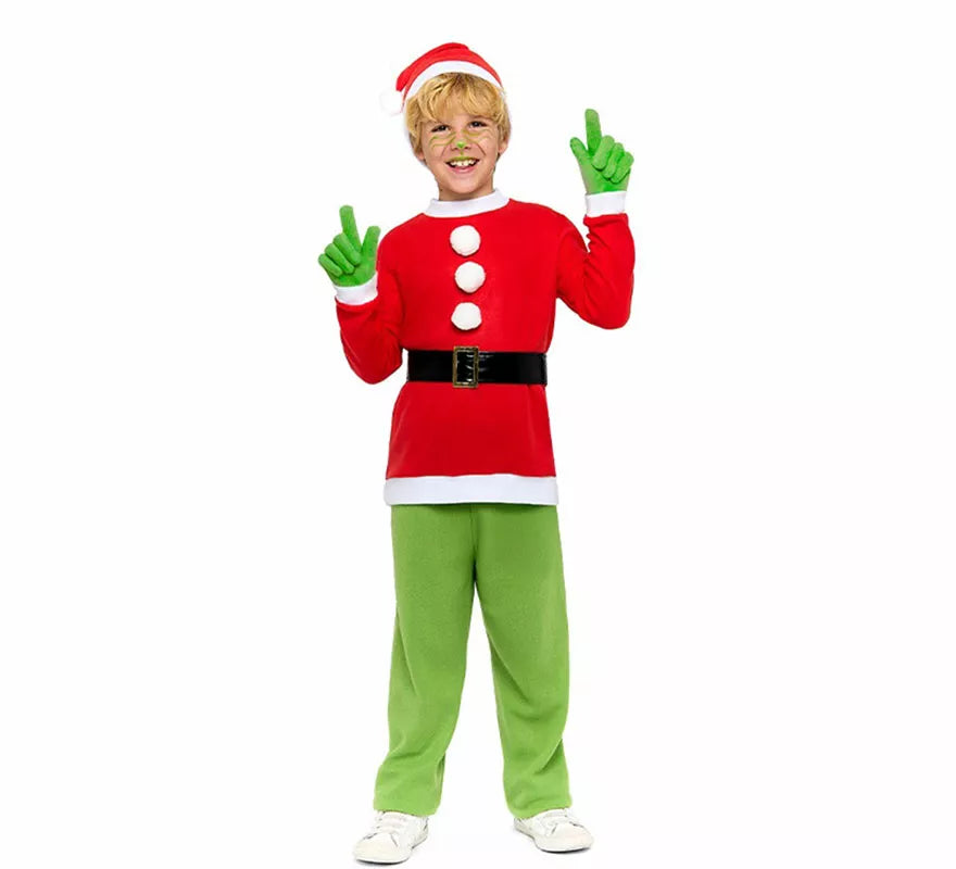 Translation missing: en.Disfraz de Duende Gruñón de Navidad para niño