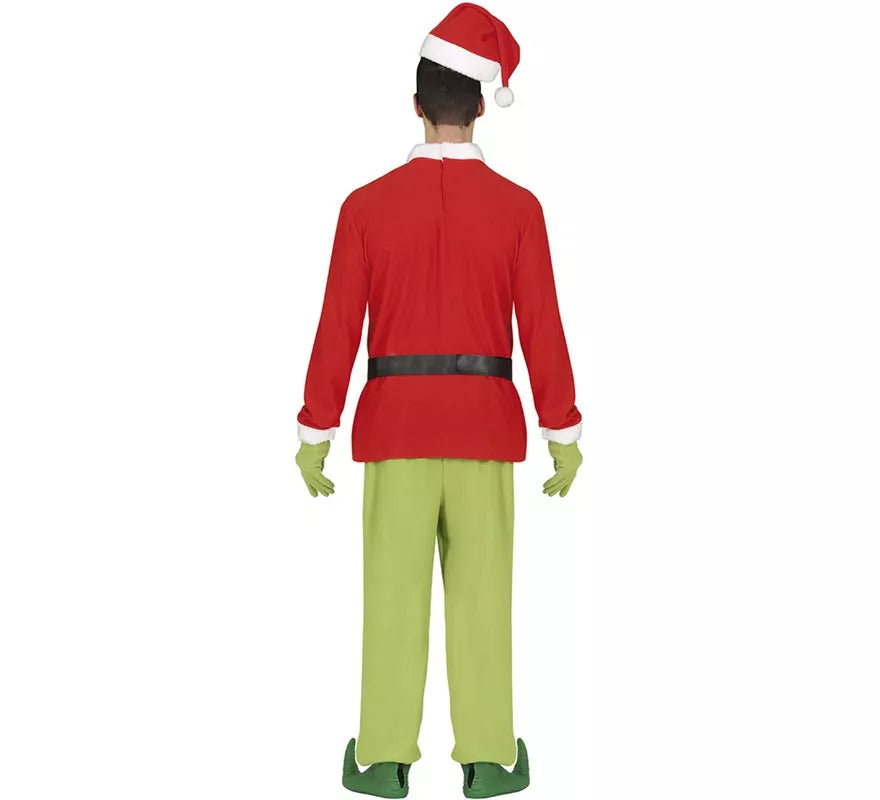 Translation missing: en.Disfraz de Duende Gruñón Navideño verde para hombre