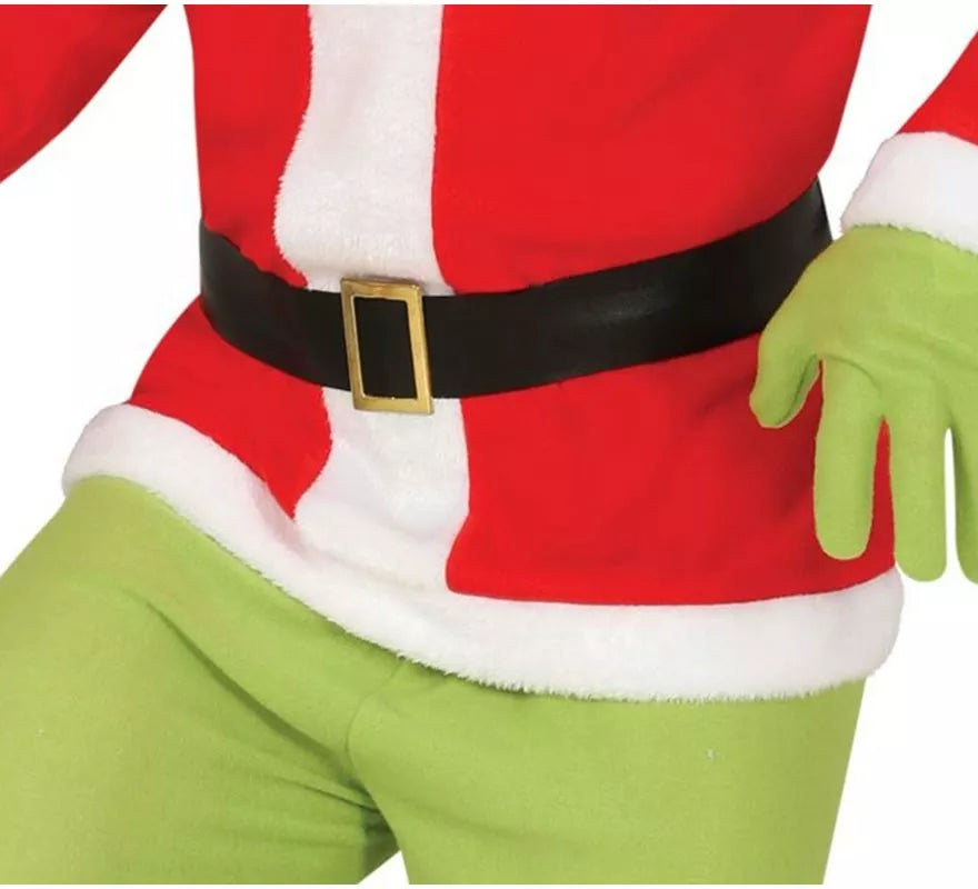 Disfraz de Duende Gruñón Navideño verde para hombre
