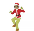 Disfraz de Duende Gruñón Navideño verde para niño