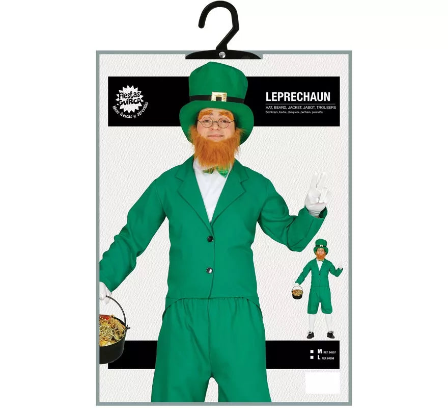 Disfraz de Duende verde Irlandés Leprechaun para hombre