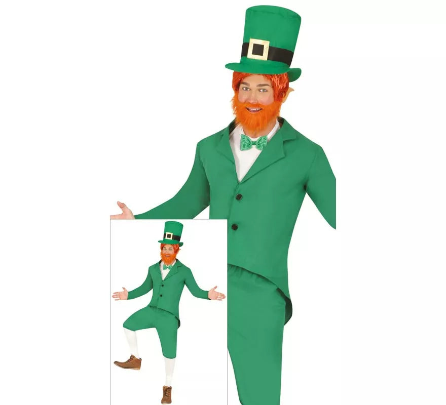 Disfraz de Duende verde Irlandés Leprechaun para hombre