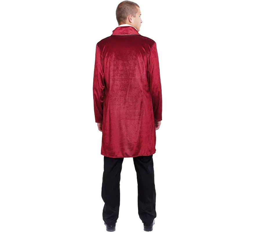 Disfraz de Duque Inglés elegante vinotinto para hombre