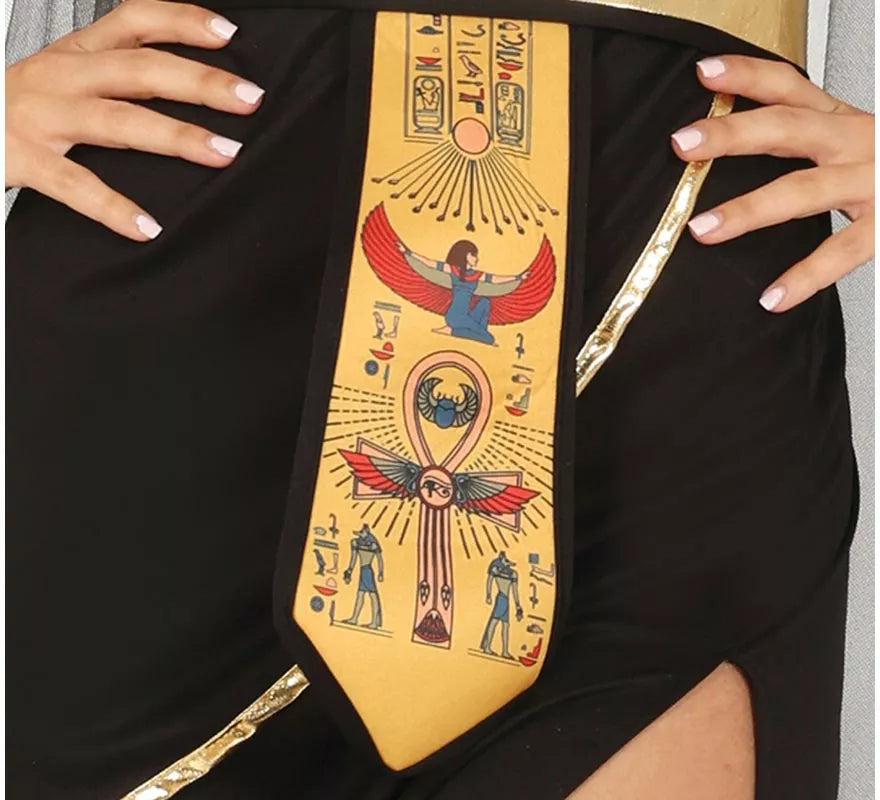 Translation missing: en.Disfraz de Egipcia negra con cinturón para mujer