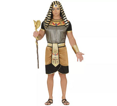 Black Egyptian costume with belt for men