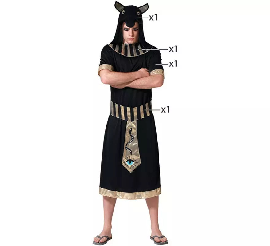 Disfraz de Egipcio negro para hombre