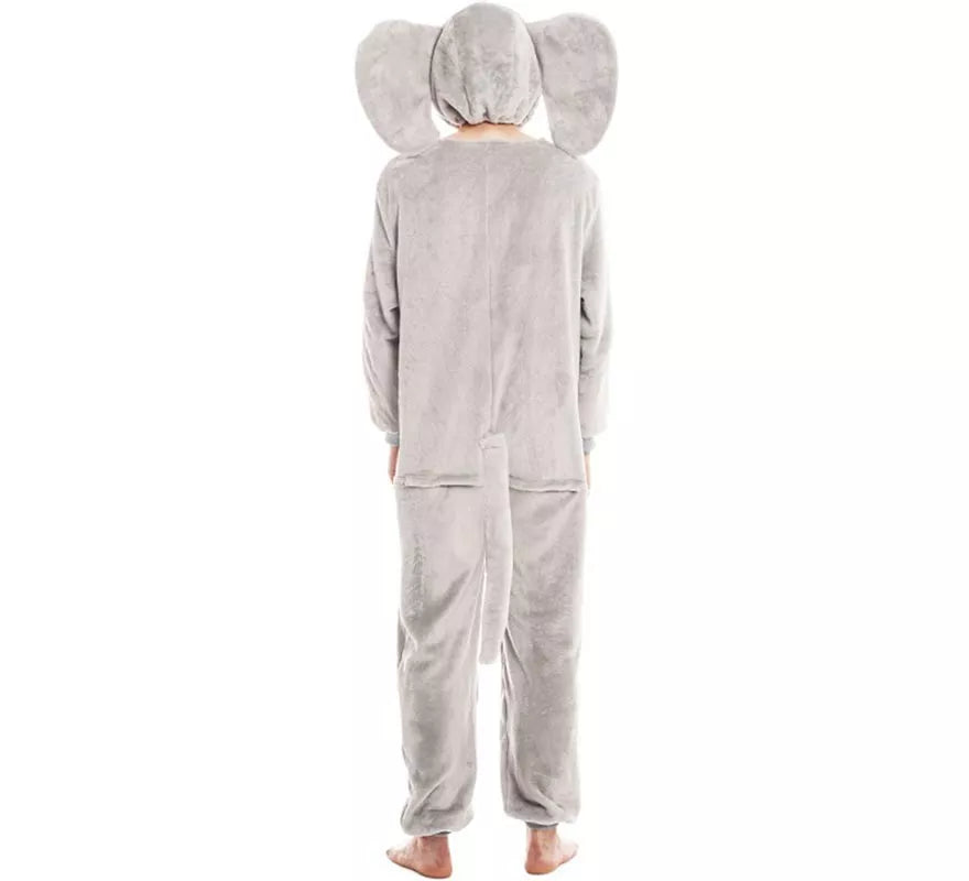 Translation missing: en.Disfraz de Elefante gris con gorro para adultos