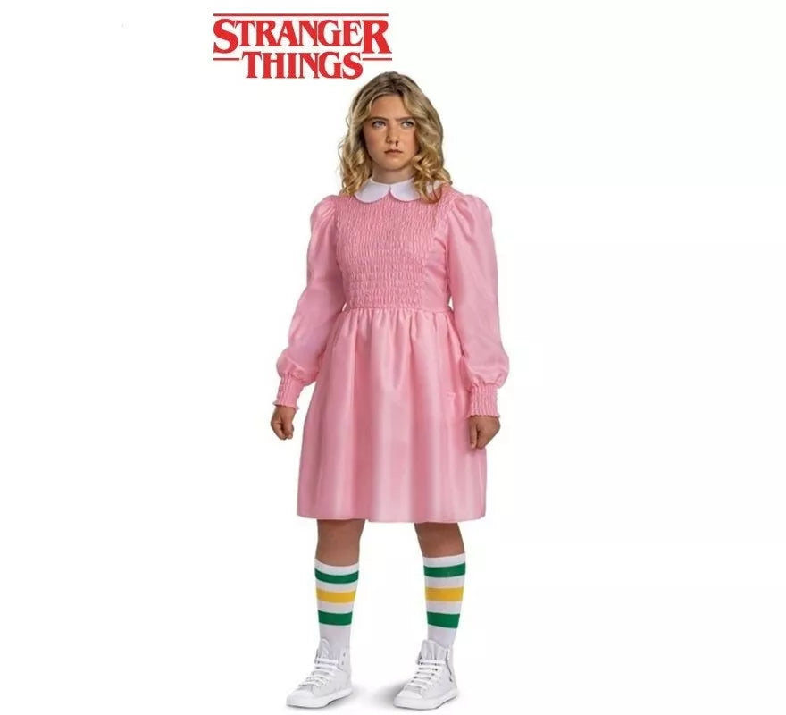 Translation missing: it.Disfraz de Eleven Rosa Classic de Stranger Things para niña