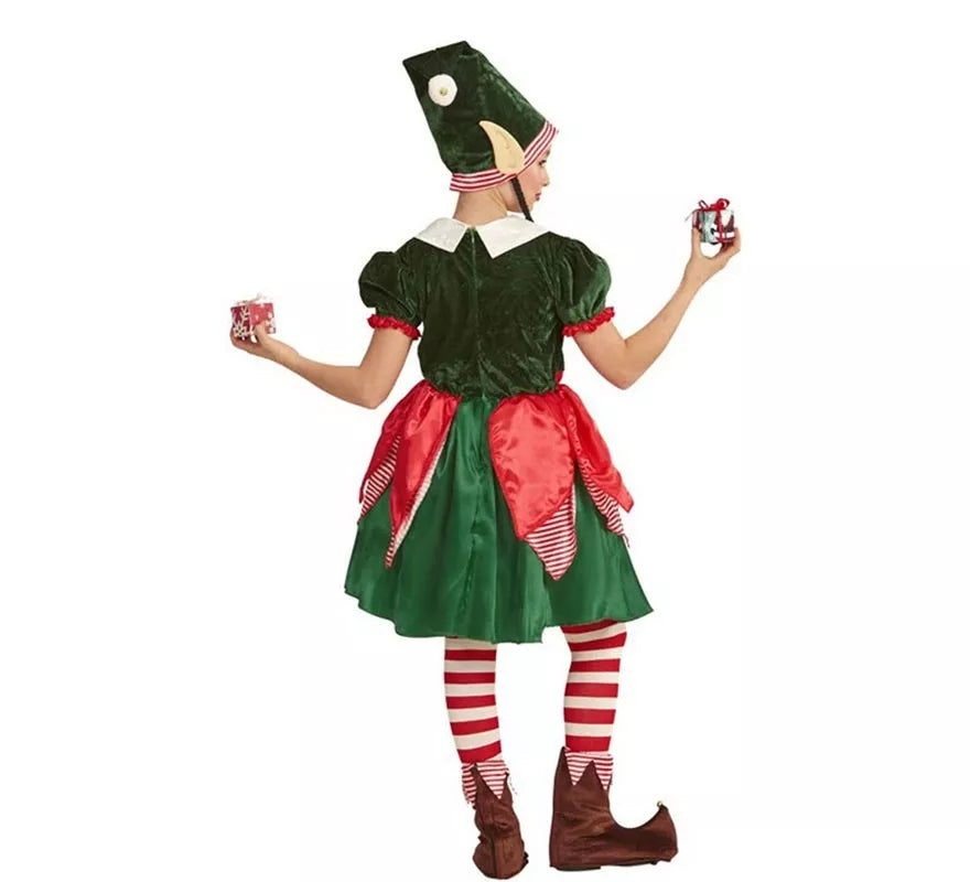 Translation missing: en.Disfraz de Elfa Ayudante de Papá Noel para niña