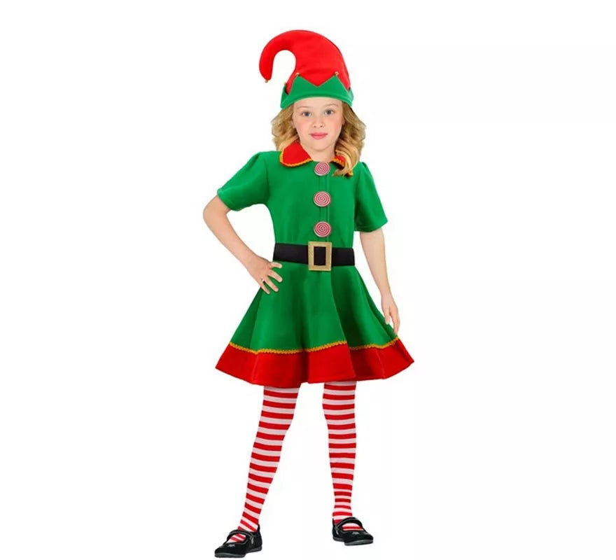 Translation missing: en.Disfraz de Elfa Ayudante de Santa Claus para niña