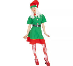 Women's Santa's Helper Elf Costume with Hat