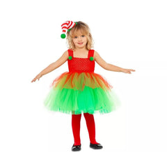 Elf costume with Tutu for girl and baby
