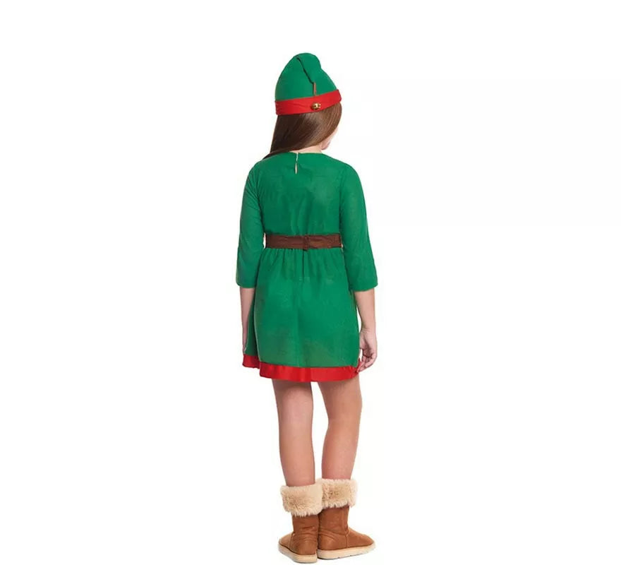 Translation missing: en.Disfraz de Elfa de Navidad Ayudante de Papá Noel para niña