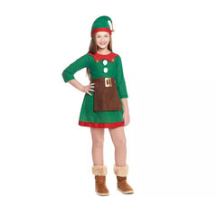 Christmas Elf Costume Santa's Helper for Girls
