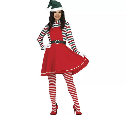 Disfraz de Elfa de Papá Noel para mujer