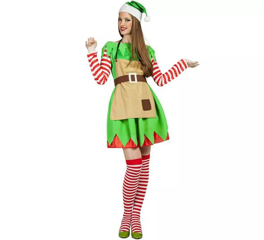 Disfraz de Elfa Navidad para mujer
