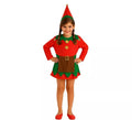 Disfraz de Elfa Roja y Verde para niña