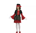 Disfraz de Elfa Rojo y Verde Oscuro para niña