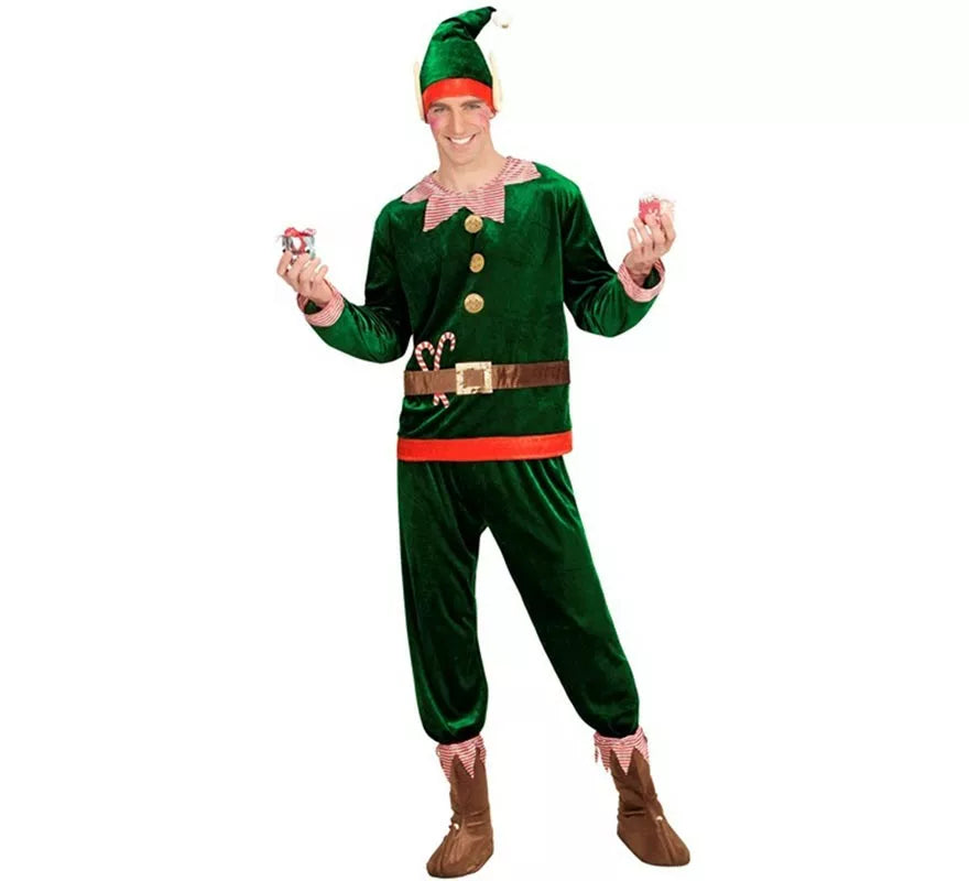 Translation missing: en.Disfraz de Elfo Ayudante de Papá Noel para hombre