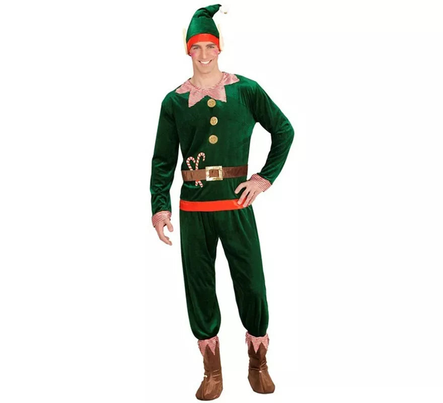Translation missing: en.Disfraz de Elfo Ayudante de Papá Noel para hombre