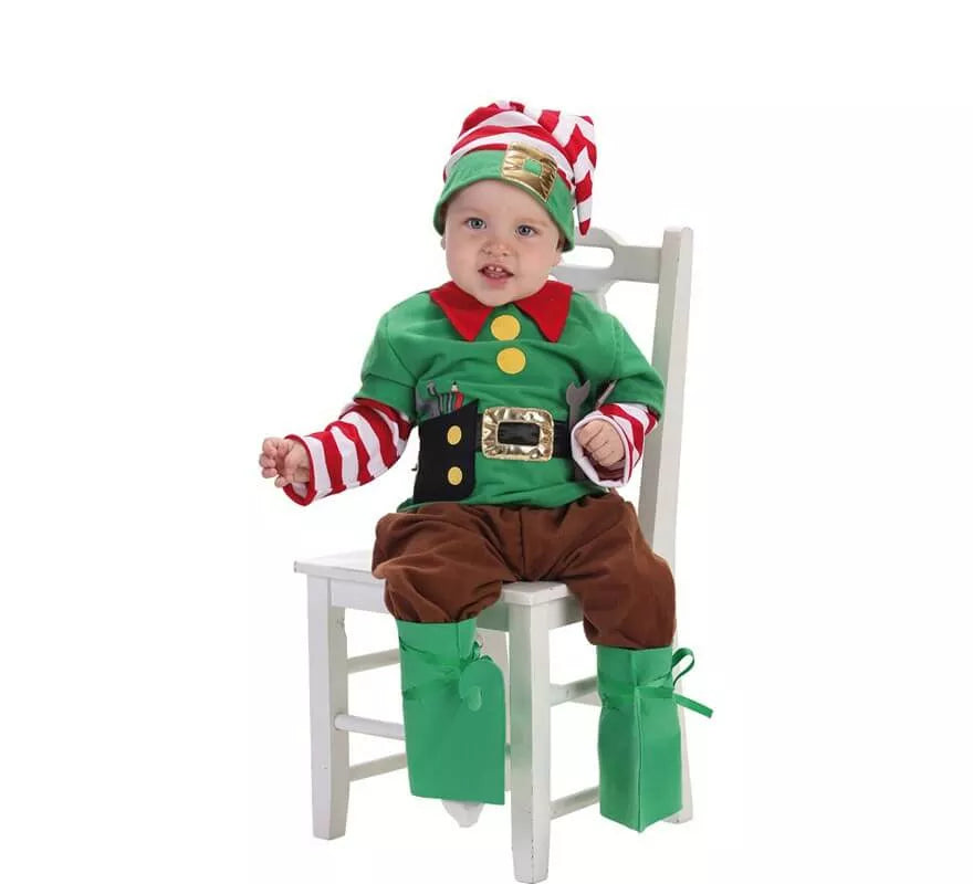 Disfraz de Elfo ayudante de Santa Claus para bebé