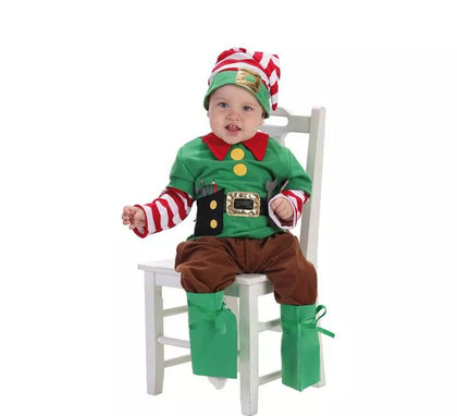 Disfraz de Elfo ayudante de Santa Claus para bebé