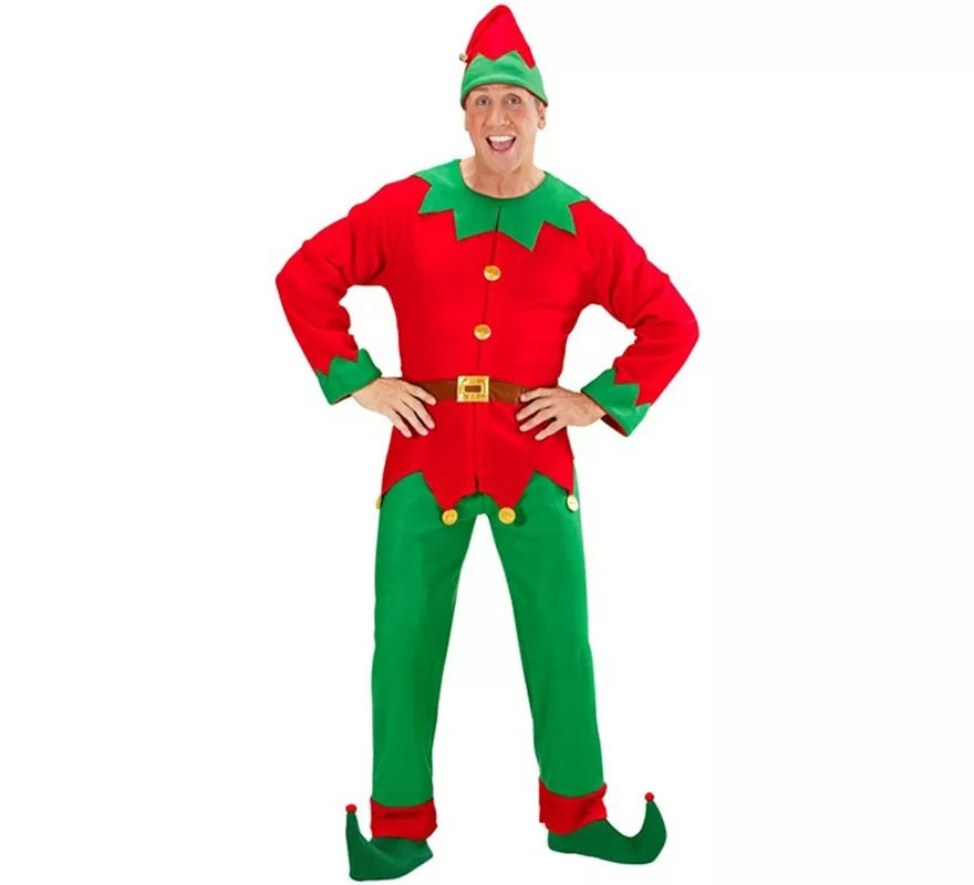 Translation missing: en.Disfraz de Elfo Ayudante de Santa Claus para hombre